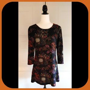 PAPILLON || Floral A-line Sweater Dress (SIZE L)
